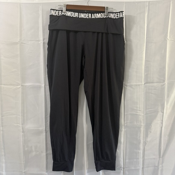 Under Armour Downtown Logo Band Womens L/XL Loose Fit Yoga Tapered Jogger * - Picture 1 of 5